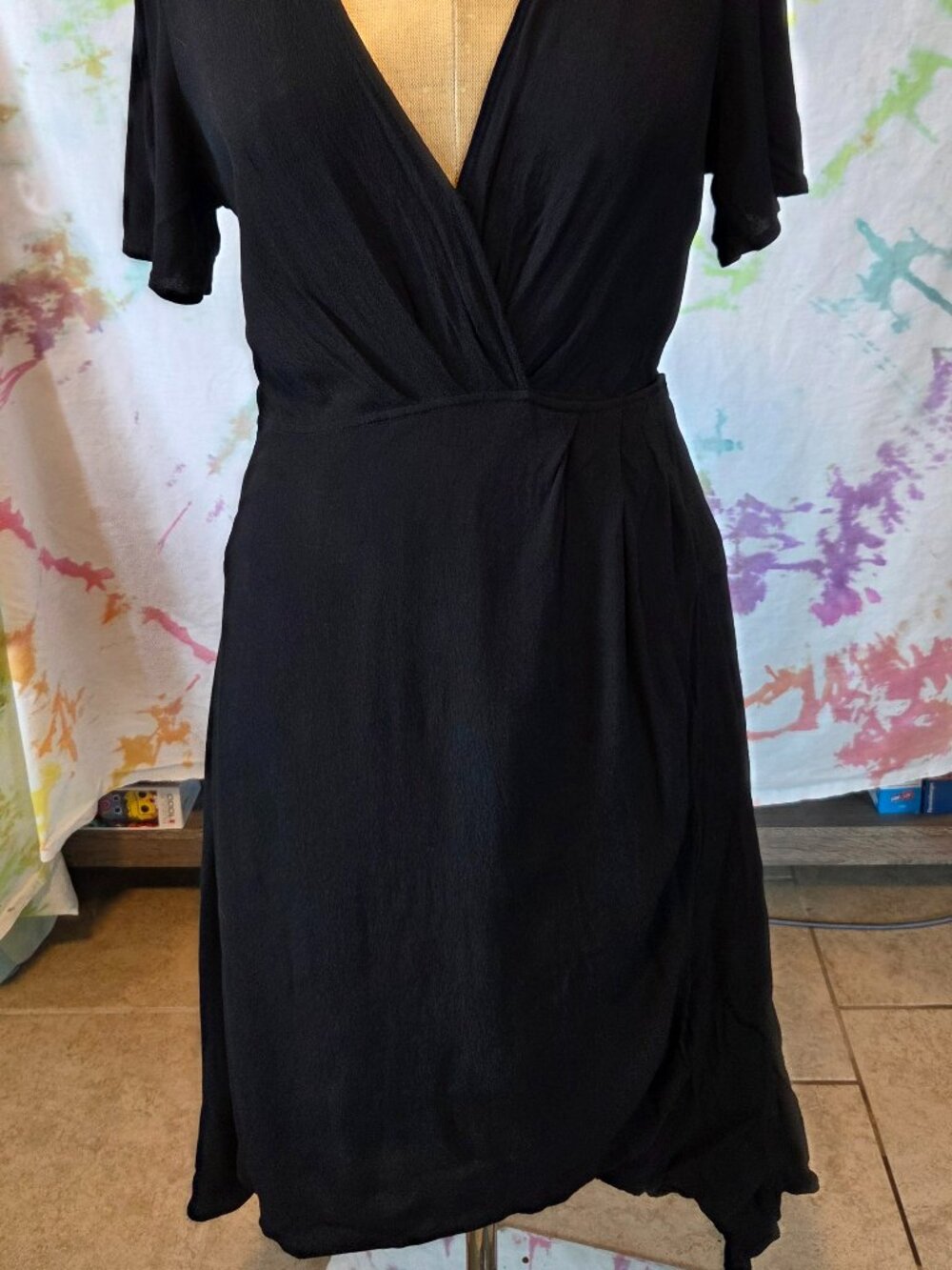 ASTR the Label Black Wrap Dress